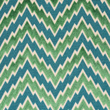 Schumacher Florentine Chevron Velvet Emerald Fabric