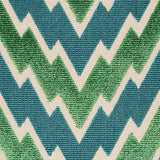 Schumacher Florentine Chevron Velvet Emerald Fabric