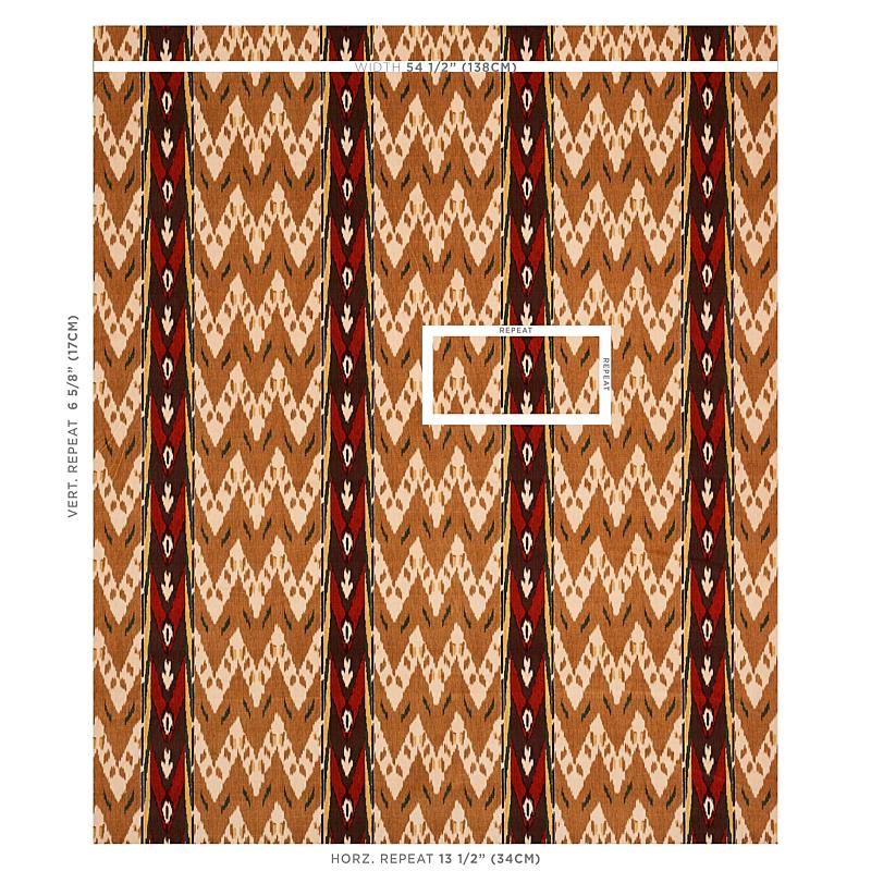 Schumacher Samar Ikat Velvet Gold Fabric