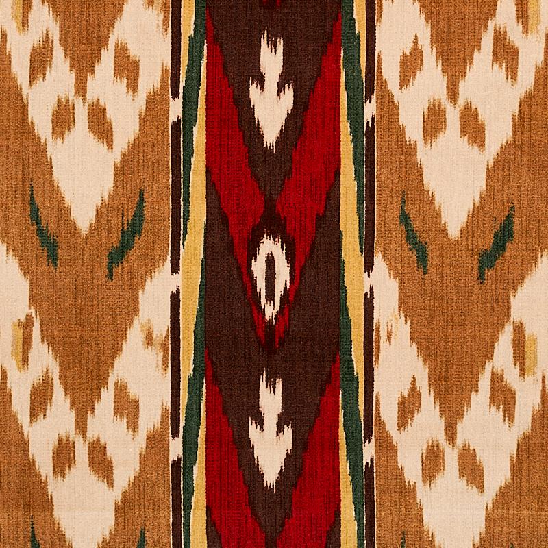 Schumacher Samar Ikat Velvet Gold Fabric