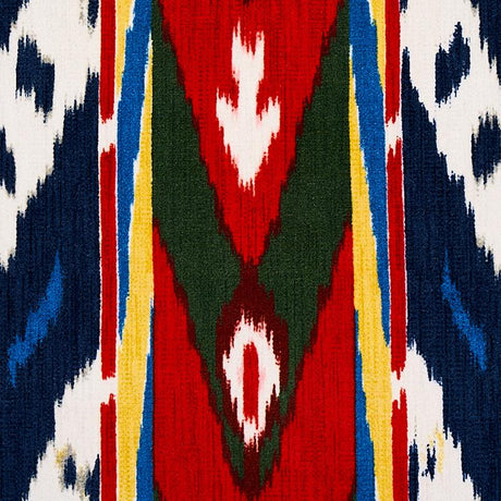 Schumacher Samar Ikat Velvet Blue Fabric
