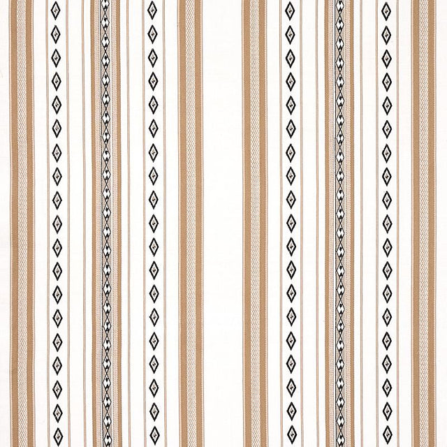 Schumacher Dakota Stripe Neutral Fabric