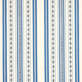 Schumacher Dakota Stripe Blue Fabric