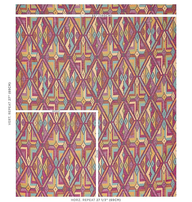 Schumacher Kuzma Magenta Fabric