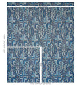 Schumacher Kuzma Blue Fabric