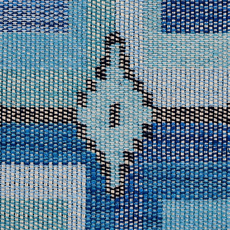 Schumacher Kuzma Blue Fabric