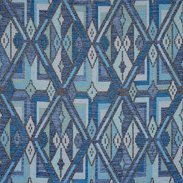 Schumacher Kuzma Blue Fabric
