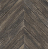 A-Street Prints Parisian Espresso Parquet Wallpaper