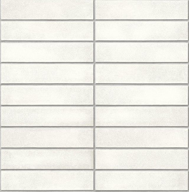 A-Street Prints Midcentury Modern White Brick Wallpaper