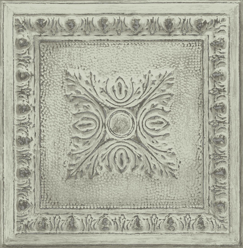 A-Street Prints Ornamental Mint Tin Tile Wallpaper