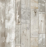 A-Street Prints Deena Distressed Wood Grey Wallpaper