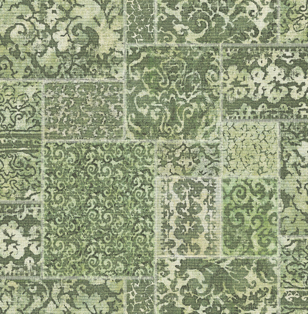 A-Street Prints Esma Green Vintage Carpet Wallpaper