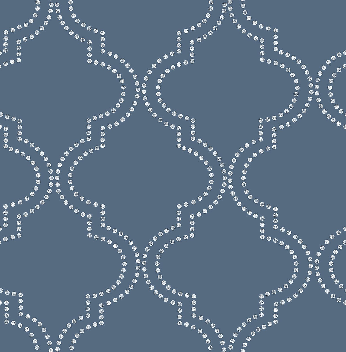A-Street Prints Tetra Blue Quatrefoil Wallpaper