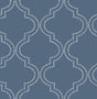 A-Street Prints Tetra Blue Quatrefoil Wallpaper