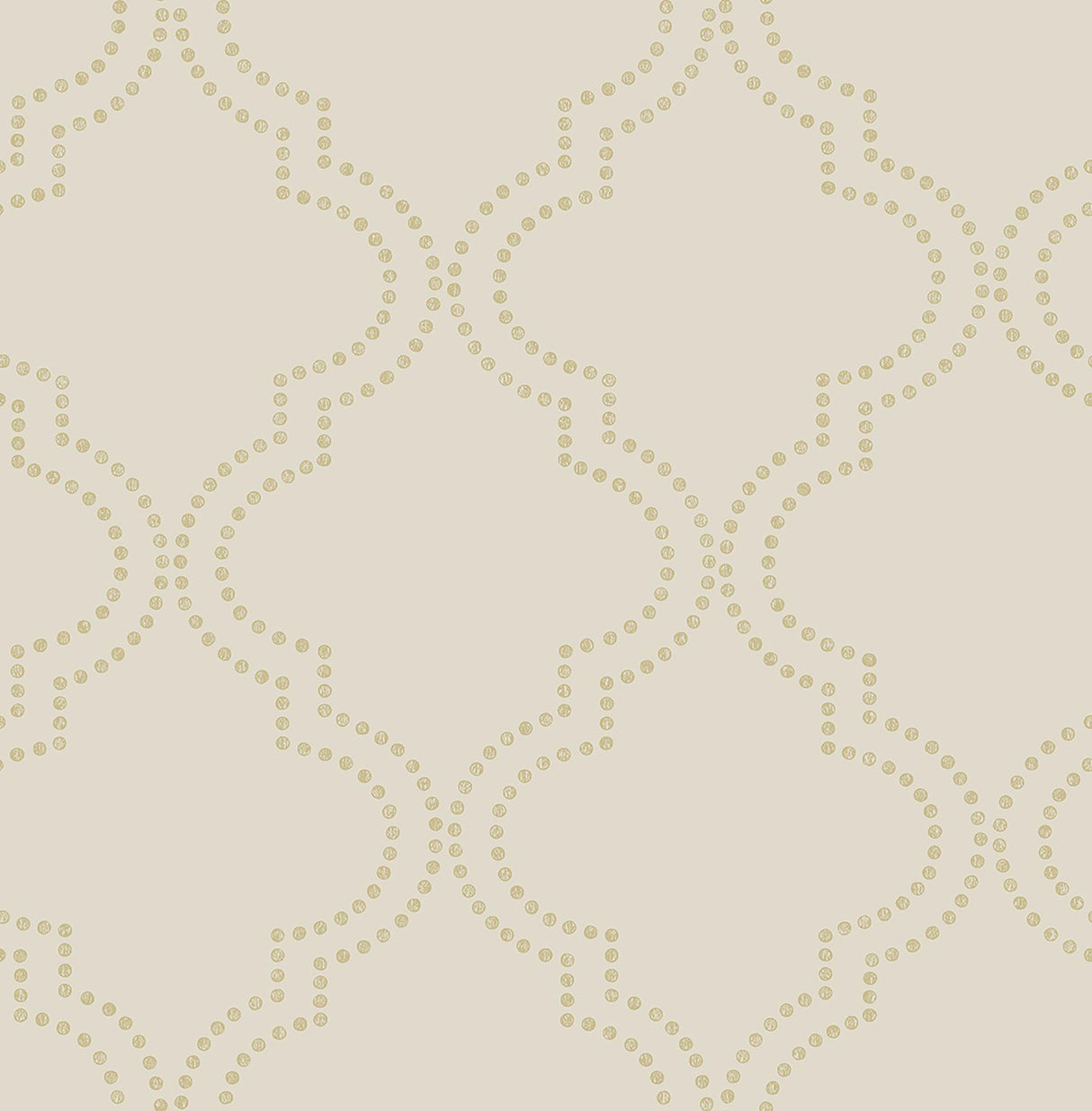 A-Street Prints Tetra Beige Quatrefoil Wallpaper
