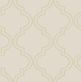 A-Street Prints Tetra Beige Quatrefoil Wallpaper