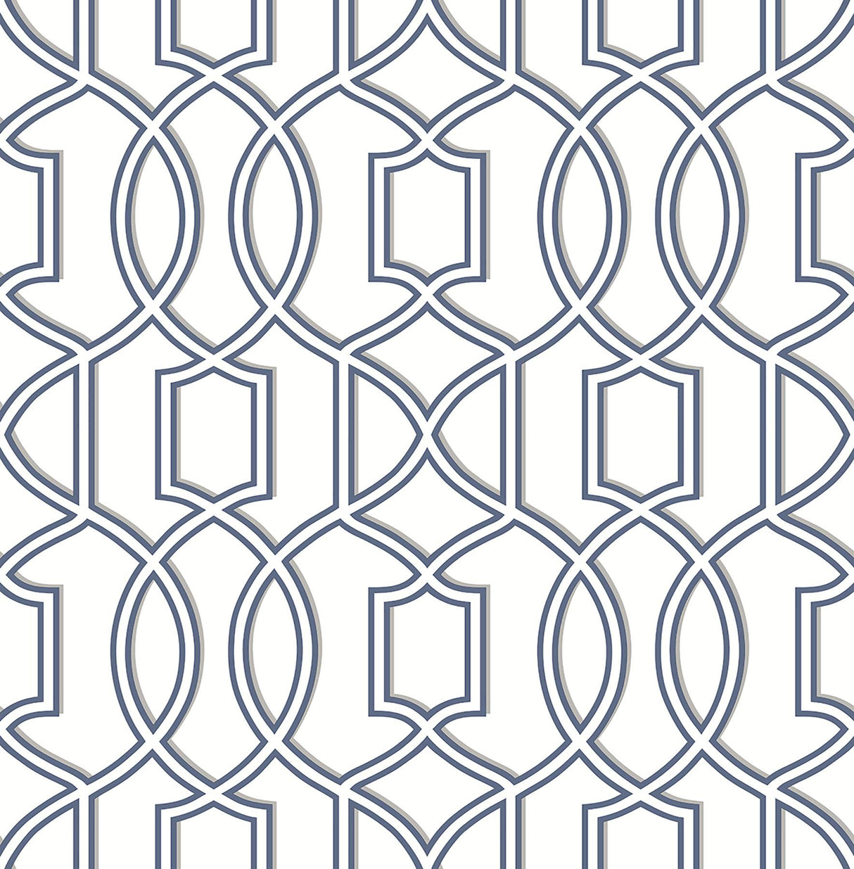 A-Street Prints Quantum Blue Trellis Wallpaper