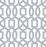 A-Street Prints Quantum Blue Trellis Wallpaper