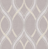 A-Street Prints Frequency Lavender Ogee Wallpaper