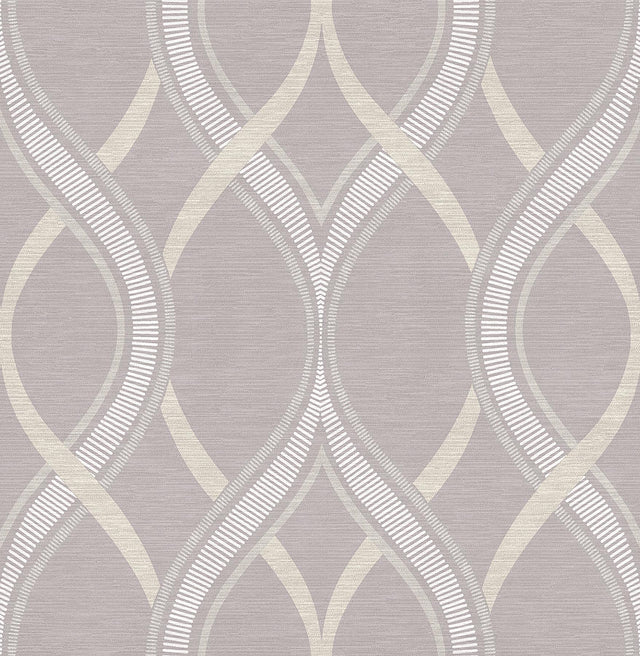 A-Street Prints Frequency Lavender Ogee Wallpaper