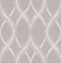 A-Street Prints Frequency Lavender Ogee Wallpaper
