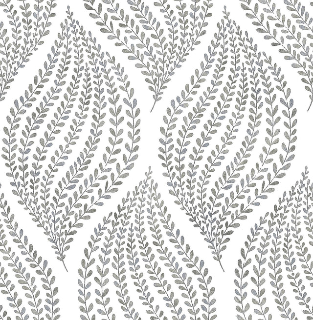 A-Street Prints Arboretum Fog Leaves Wallpaper