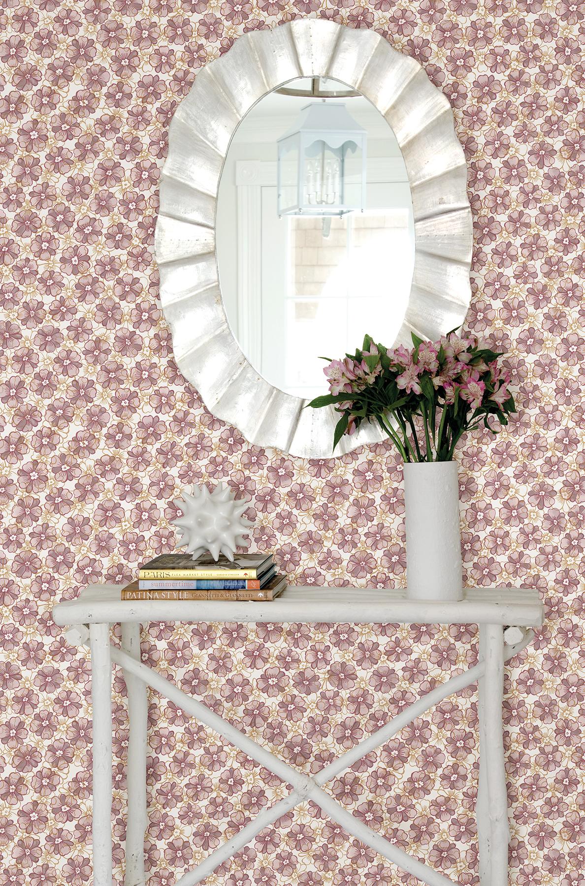 A-Street Prints Allison Lavender Floral Wallpaper
