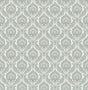 A-Street Prints Lulu Dark Green Damask Wallpaper