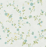 A-Street Prints Delphine Light Blue Floral Wallpaper