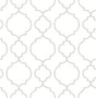 A-Street Prints Desiree White Quatrefoil Wallpaper