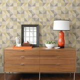 A-Street Prints Puzzle Yellow Geometric Wallpaper