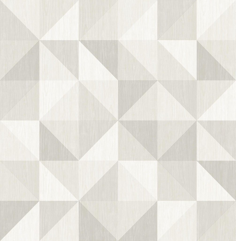 A-Street Prints Puzzle Light Grey Geometric Wallpaper