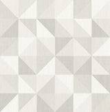 A-Street Prints Puzzle Light Grey Geometric Wallpaper