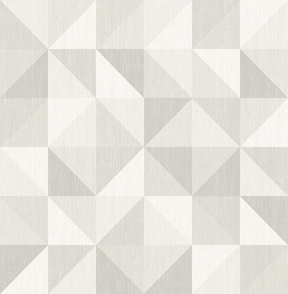 A-Street Prints Puzzle Light Grey Geometric Wallpaper