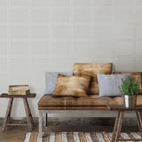 A-Street Prints Gridlock Light Grey Geometric Wallpaper