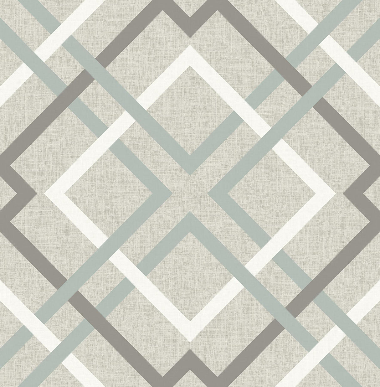 A-Street Prints Saltire Plaid Taupe Wallpaper