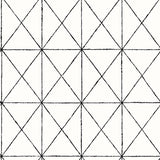 A-Street Prints Intersection Black Geometric Wallpaper