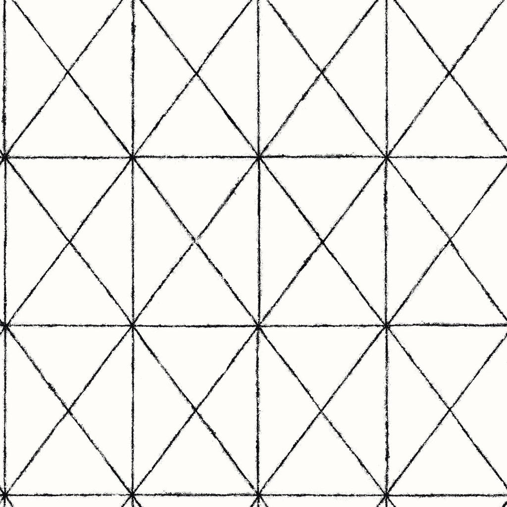 A-Street Prints Intersection Black Geometric Wallpaper