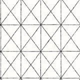 A-Street Prints Intersection Geometric Black Wallpaper