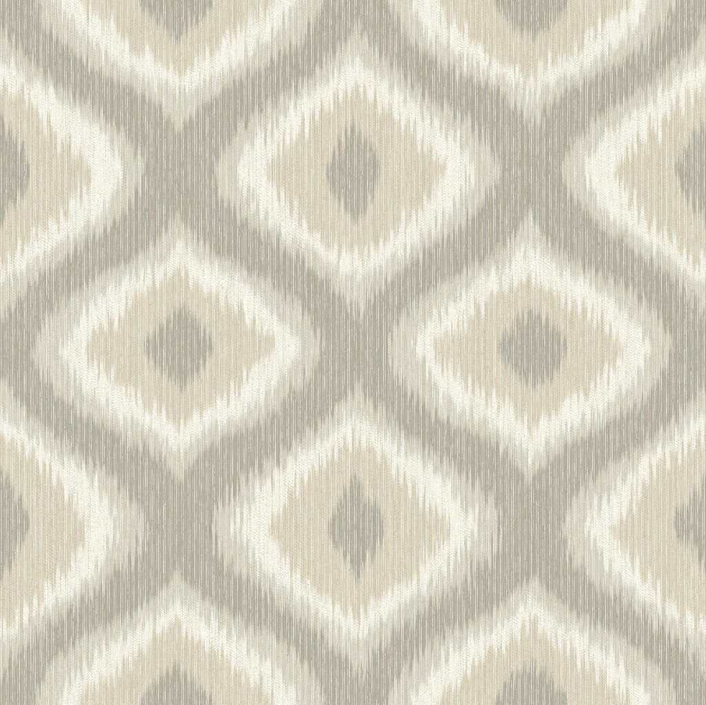 A-Street Prints Abra Taupe Ogee Wallpaper