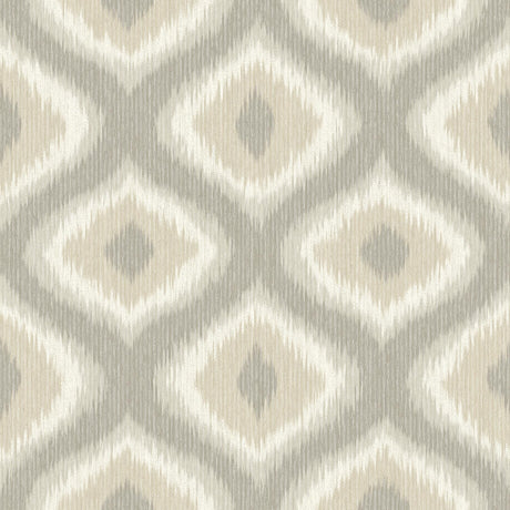 A-Street Prints Abra Ogee Taupe Wallpaper
