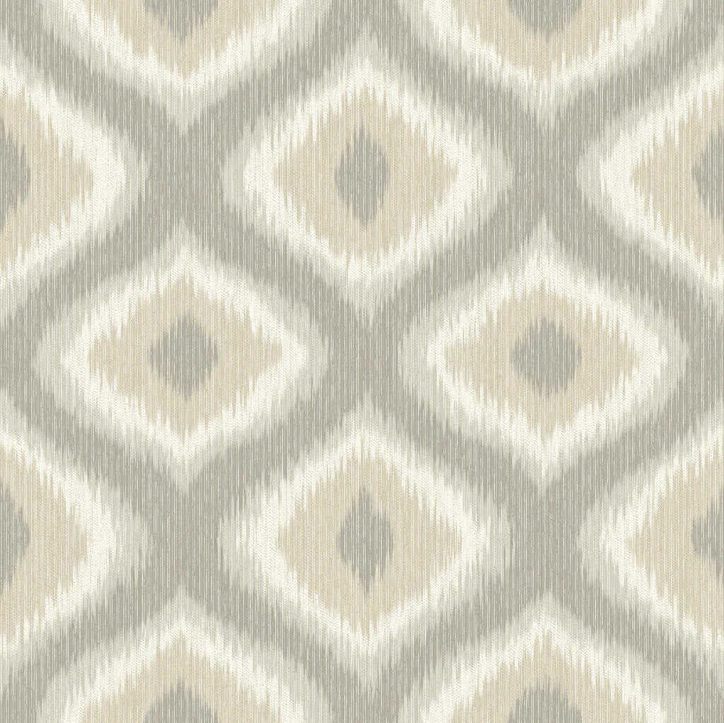 A-Street Prints Abra Ogee Taupe Wallpaper