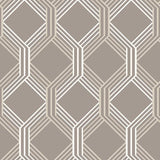 A-Street Prints Linkage Brown Trellis Wallpaper