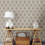 A-Street Prints Linkage Brown Trellis Wallpaper
