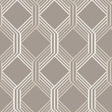 A-Street Prints Linkage Trellis Brown Wallpaper