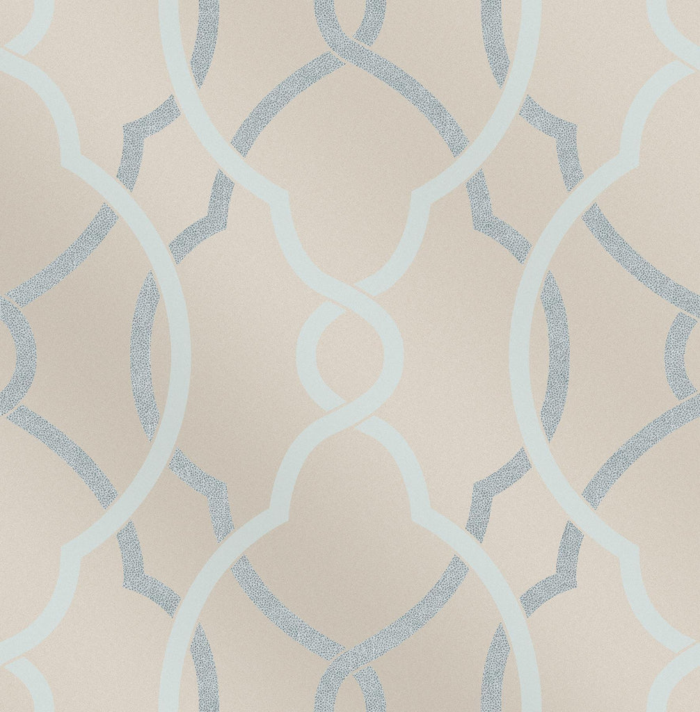 A-Street Prints Sausalito Light Blue Lattice Wallpaper