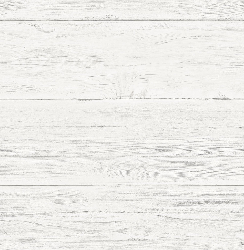 A-Street Prints White Washed Boards Shiplap Cream Wallpaper