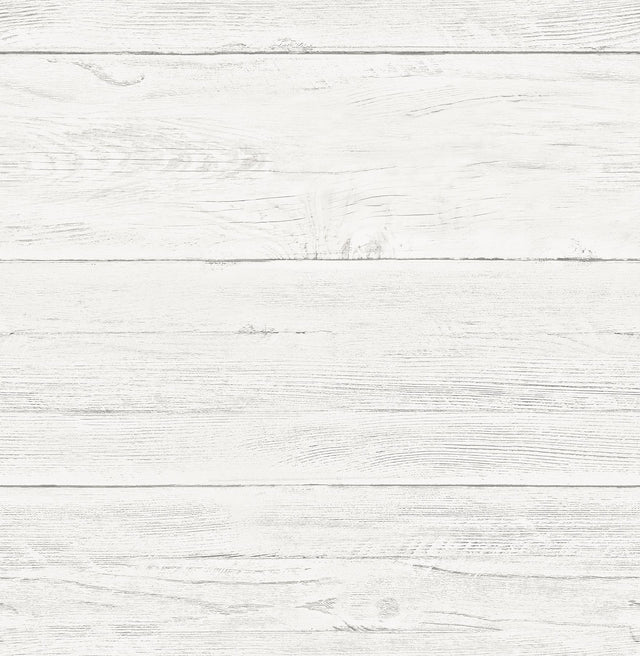 A-Street Prints White Washed Boards Cream Shiplap Wallpaper