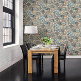 A-Street Prints Marrakesh Tiles Teal Mosaic Wallpaper
