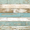 A-Street Prints Scrap Wood Turquoise Weathered Texture Wallpaper